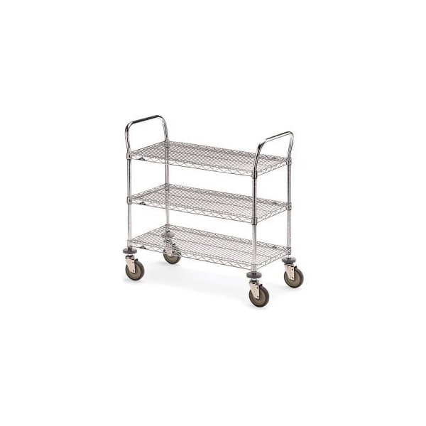 Metro Metro Wire Cart w/3 Shelves, 900 lb. Capacity, 48"L x 18"W x 39-1/2"H 5451900 - main